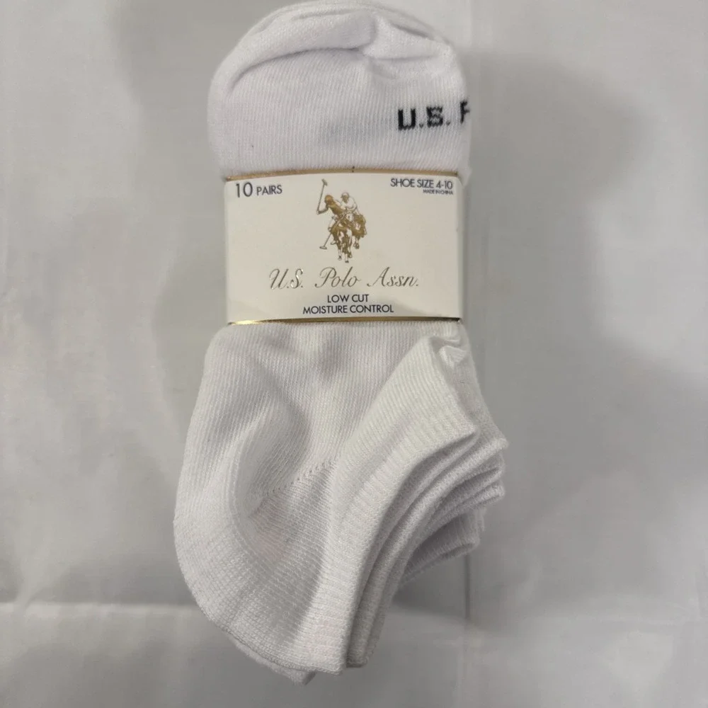 US polo assn White 10 Pack Quarter Socks‎